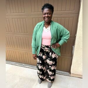 EUC Lularoe Kennedy Raw Edge Mix Media Cardigan